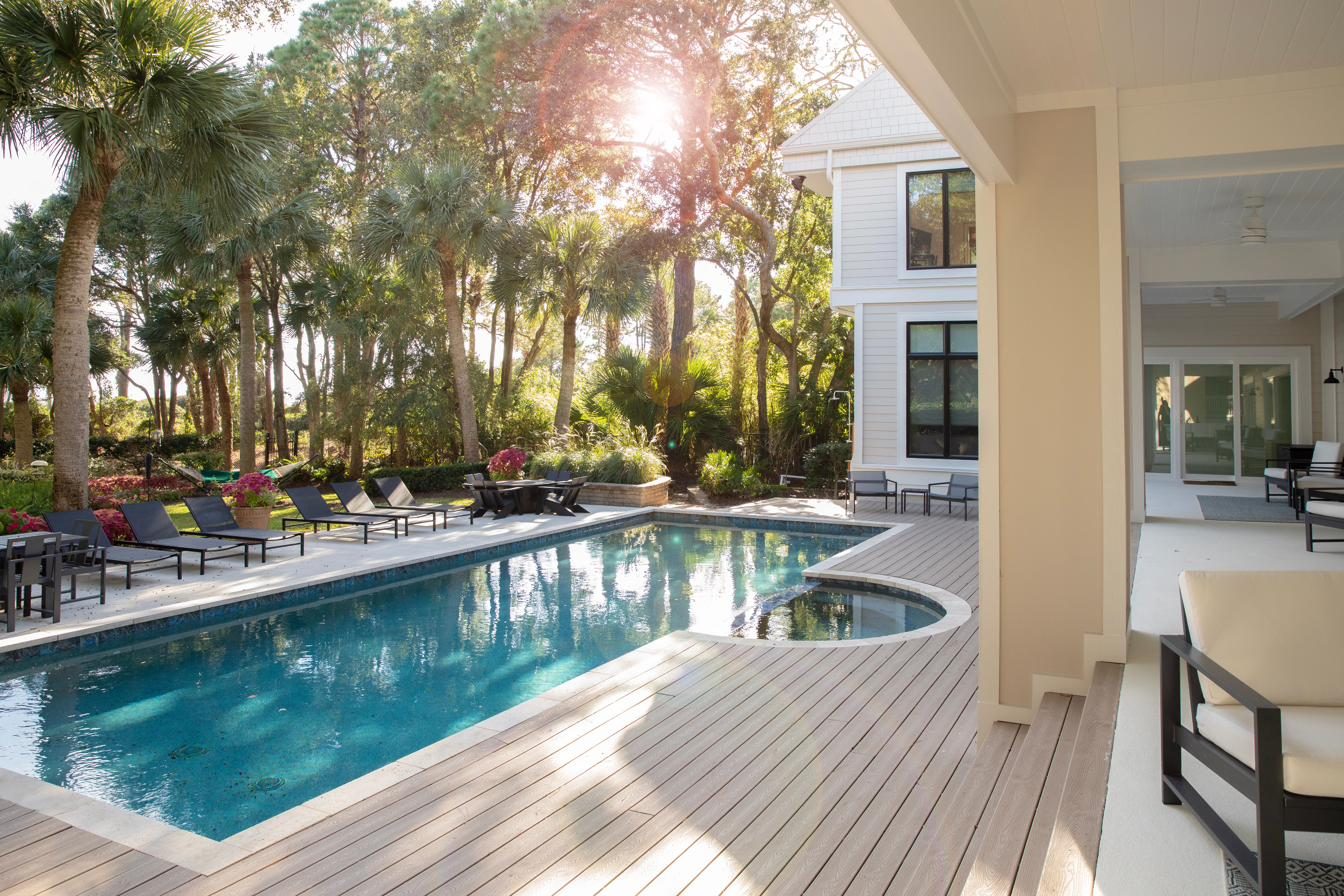Private heated pool and deck