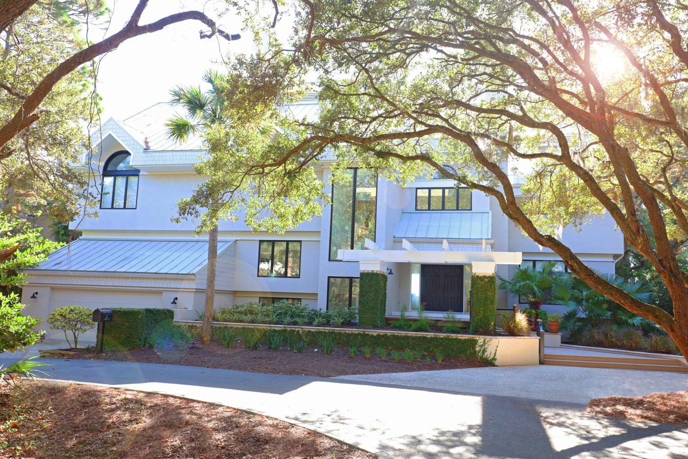 Exterior beneath the pines