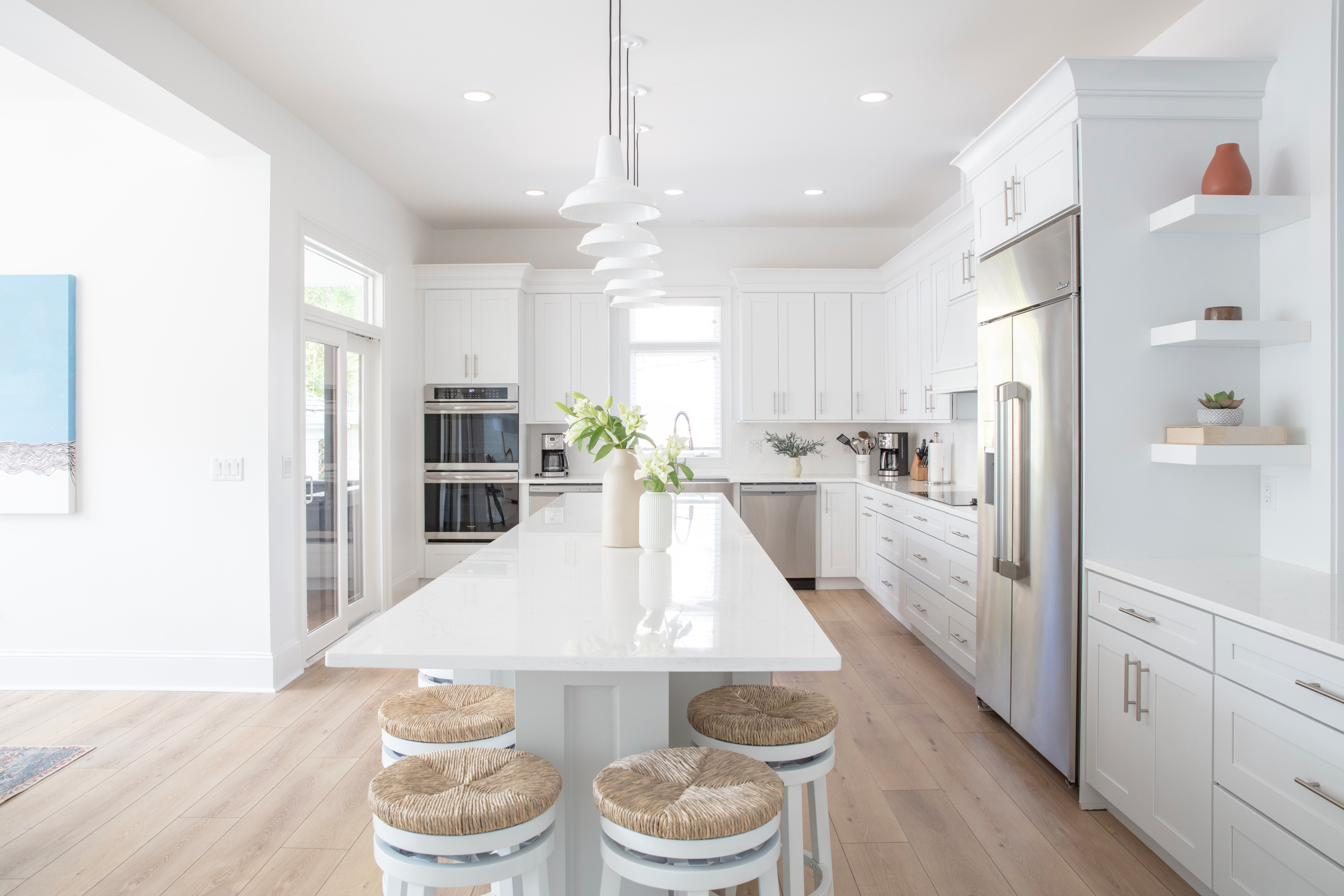 Open kitchen in natural light